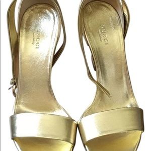 Gucci Gold&Cork Wedges size 6.5
